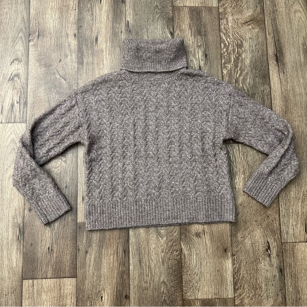 OLD NAVY Turtleneck Long Sleeve Brown Mauve Pullover Knit Sweater Women's Sz XS